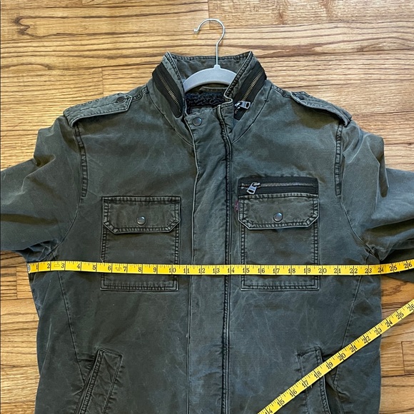 Levi's Military Style Olive Work Coat Sz L - Picture 12 of 12